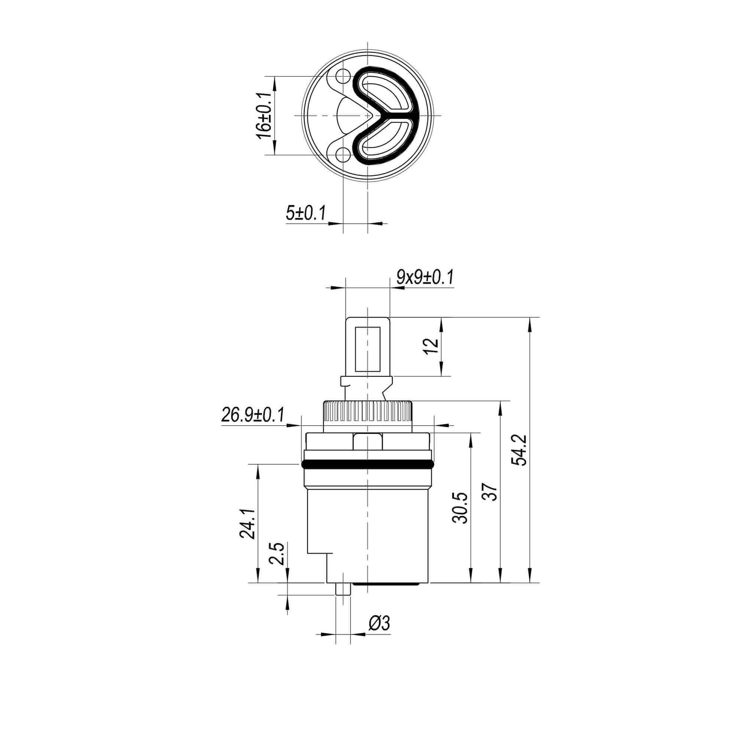 Buy Ceramic disc cartridge valve - basin mixer Athena Online UK | HOUSE OF ENKI
