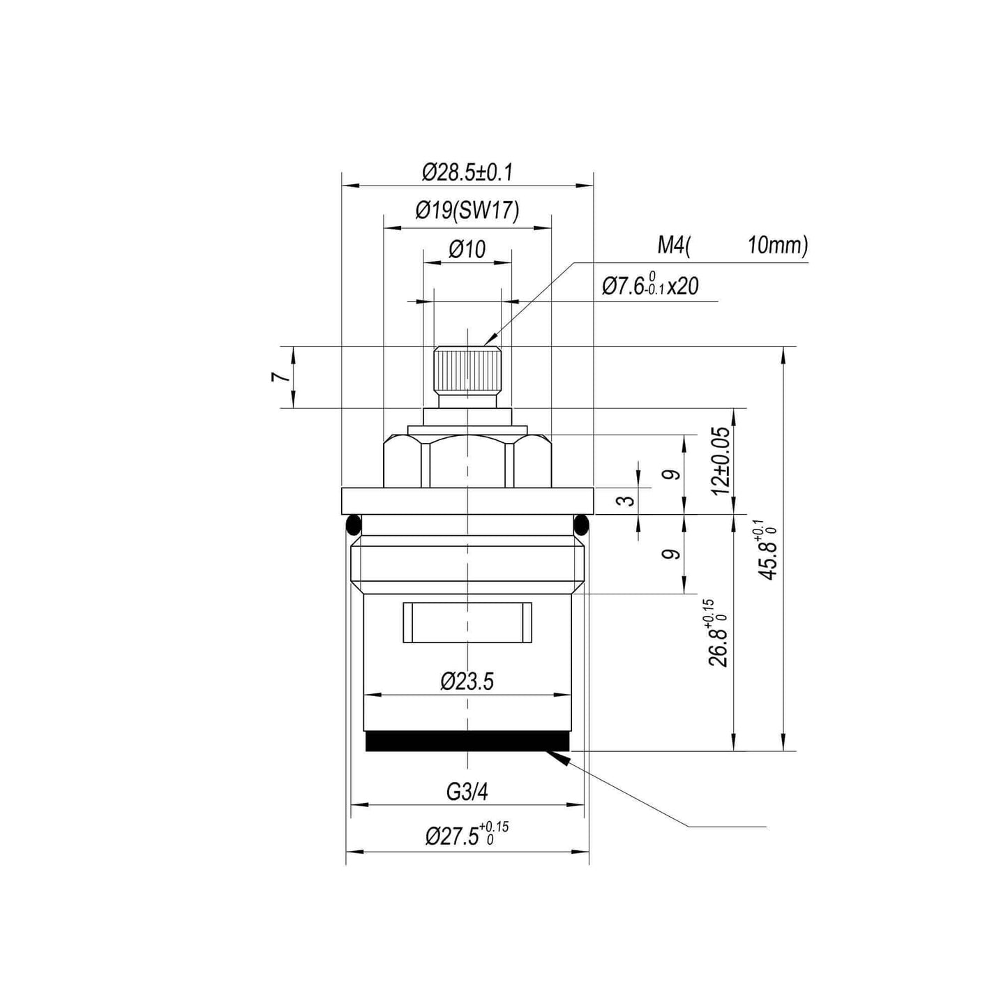 Buy Brass 3/4" single valve - bath mixer or bath shower mixer tap Milly - HOT Online UK | HOUSE OF ENKI