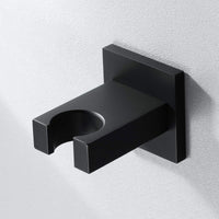 Rectangle wall bracket for shower heads solid brass - matt black