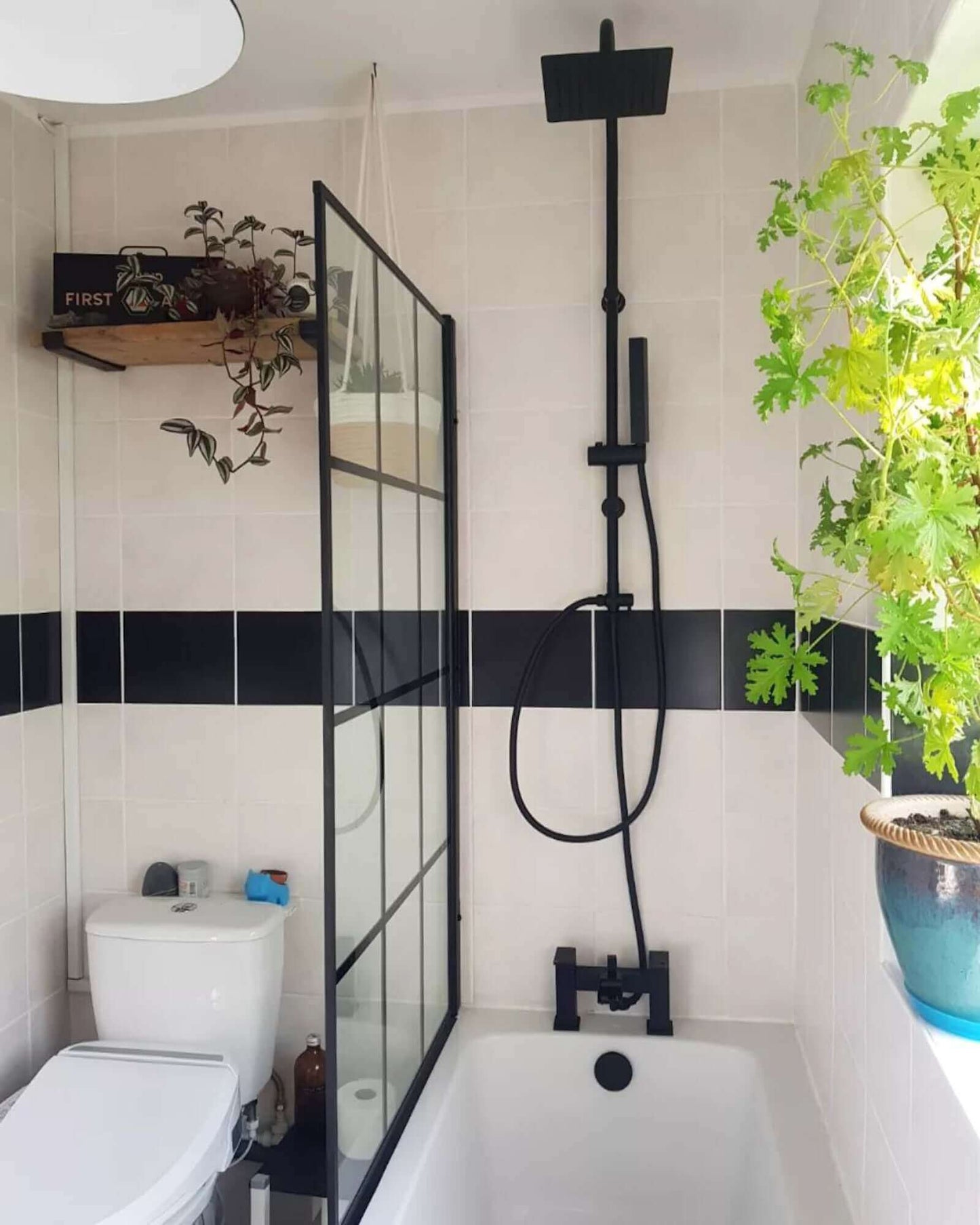 Buy Matt Black Bath Shower Mixer Tap (Plaza - With Dual Rigid Riser) Online UK | HOUSE OF ENKI