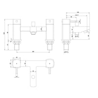 Buy Stella bundle incl. bath shower mixer tap with dual riser rail, basin mixer, bath and basin wastes - chrome Online UK | HOUSE OF ENKI
