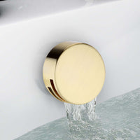 Buy Round overflow bath filler with 3/4" deck bath side valves (pair) - brushed brass Online UK | HOUSE OF ENKI