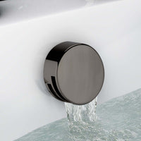 Buy Round overflow bath filler with 3/4" deck bath side valves (pair) - gunmetal grey Online UK | HOUSE OF ENKI