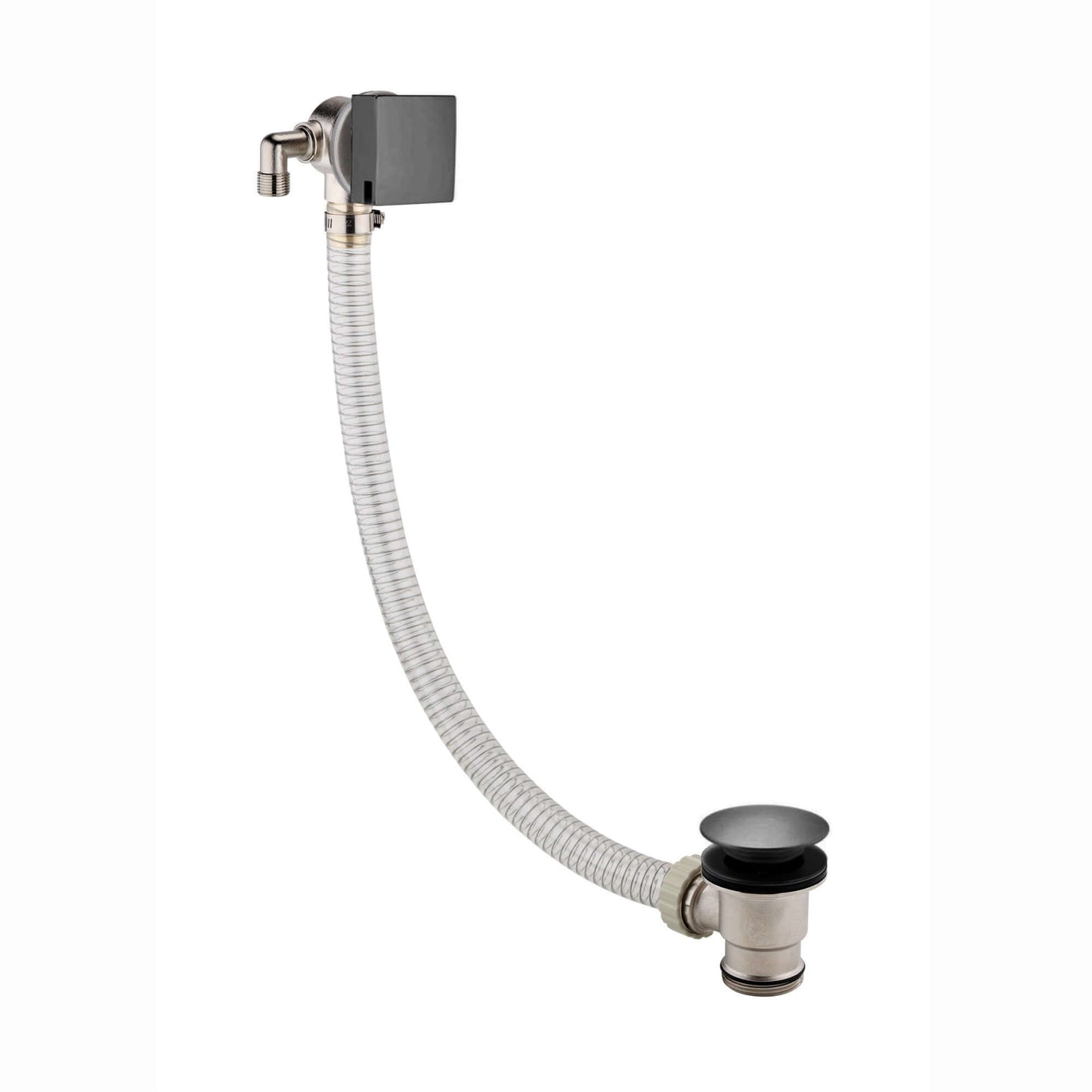 Buy Square overflow bath filler with 3/4" deck bath side valves (pair) - gunmetal grey Online UK | HOUSE OF ENKI