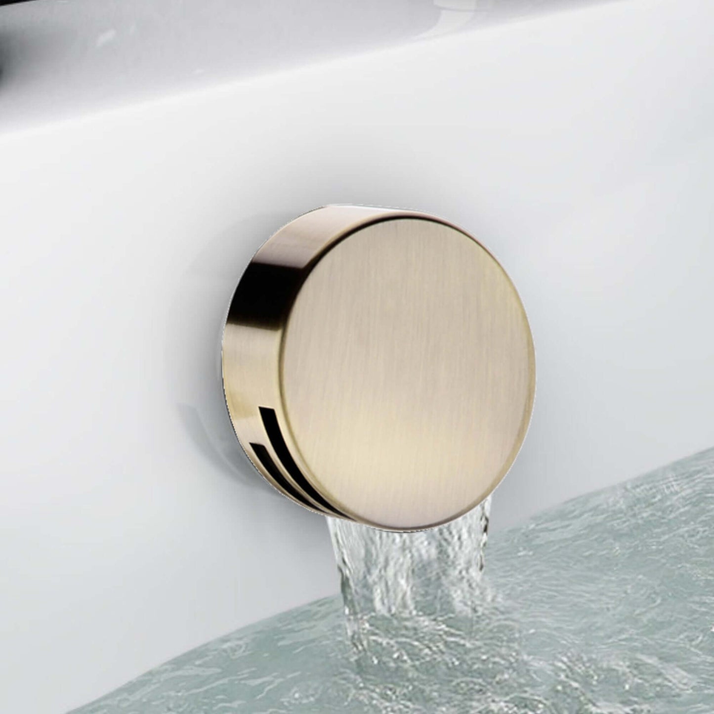Buy Traditional overflow bath filler with 3/4" deck bath side valves (pair) - antique brass Online UK | HOUSE OF ENKI