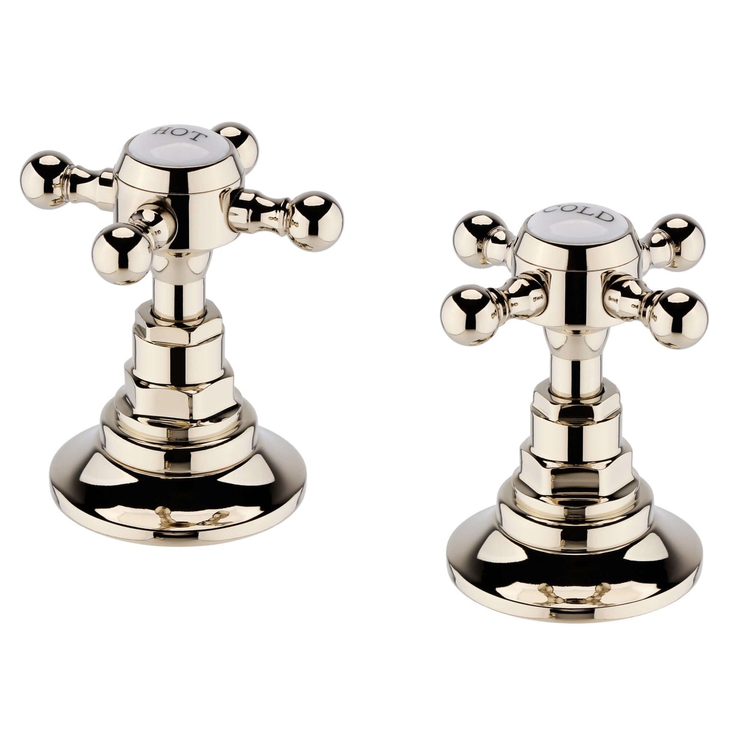 Buy Traditional overflow bath filler with 3/4" deck bath side valves (pair) - gold Online UK | HOUSE OF ENKI