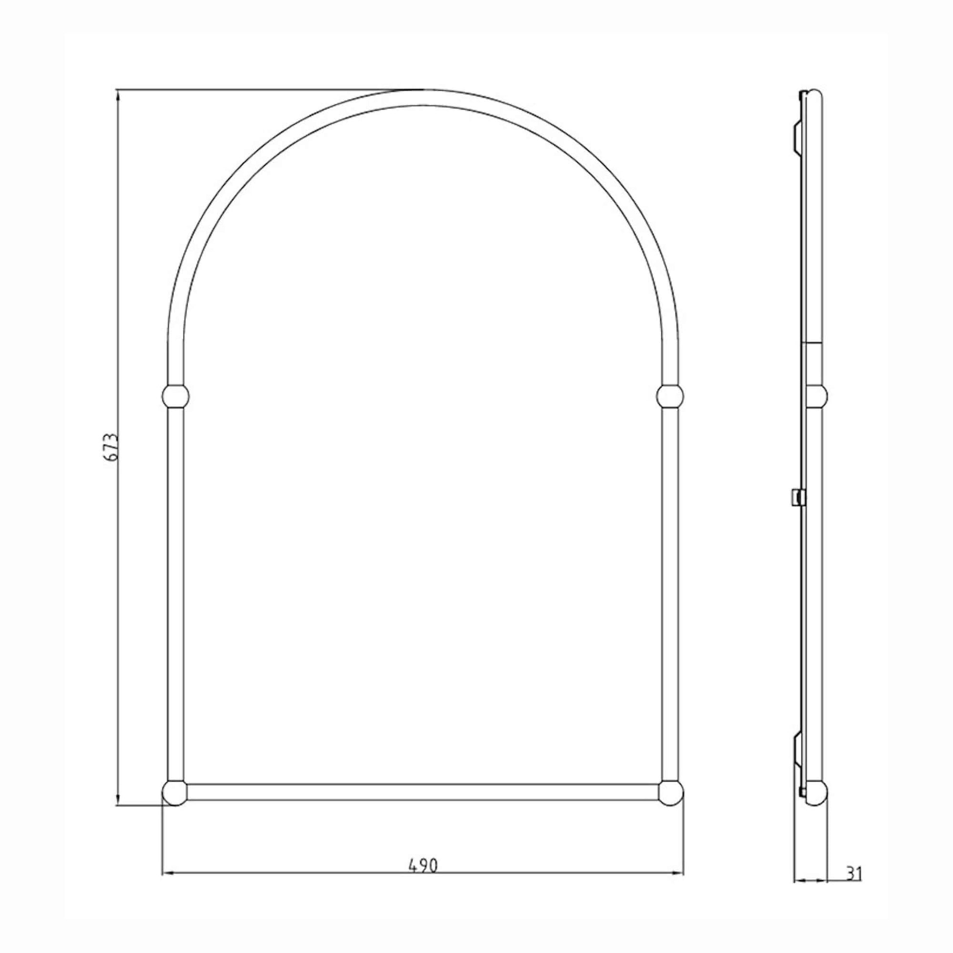Buy Elizabeth traditional brass framed decorative arched mirror - antique brass Online UK | HOUSE OF ENKI