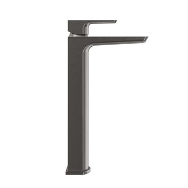 Mykonos basin mixer tap high rise - gunmetal grey