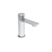 Hoxton basin sink mixer tap with knurling push button (incl. waste) - chrome