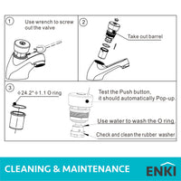 Buy Ergo non concussive basin single pillar tap time adjustable - chrome (hot & cold indicators) Online UK | HOUSE OF ENKI