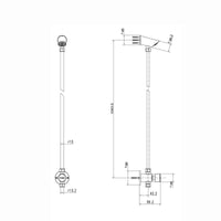 Vision non concussive time adjustable shower kit exposed - chrome