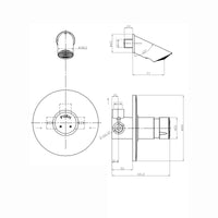 Vision non concussive time adjustable shower mixer kit concealed - chrome