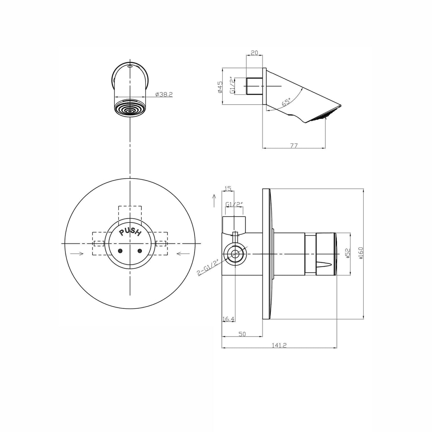 Buy Vision non concussive time adjustable shower mixer kit concealed - chrome Online UK | HOUSE OF ENKI
