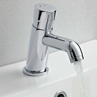 Vision mono non concussive time adjustable basin mixer tap modern - chrome - 12 pack