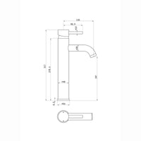 Buy Zara basin mixer tap high rise - matt black Online UK | HOUSE OF ENKI