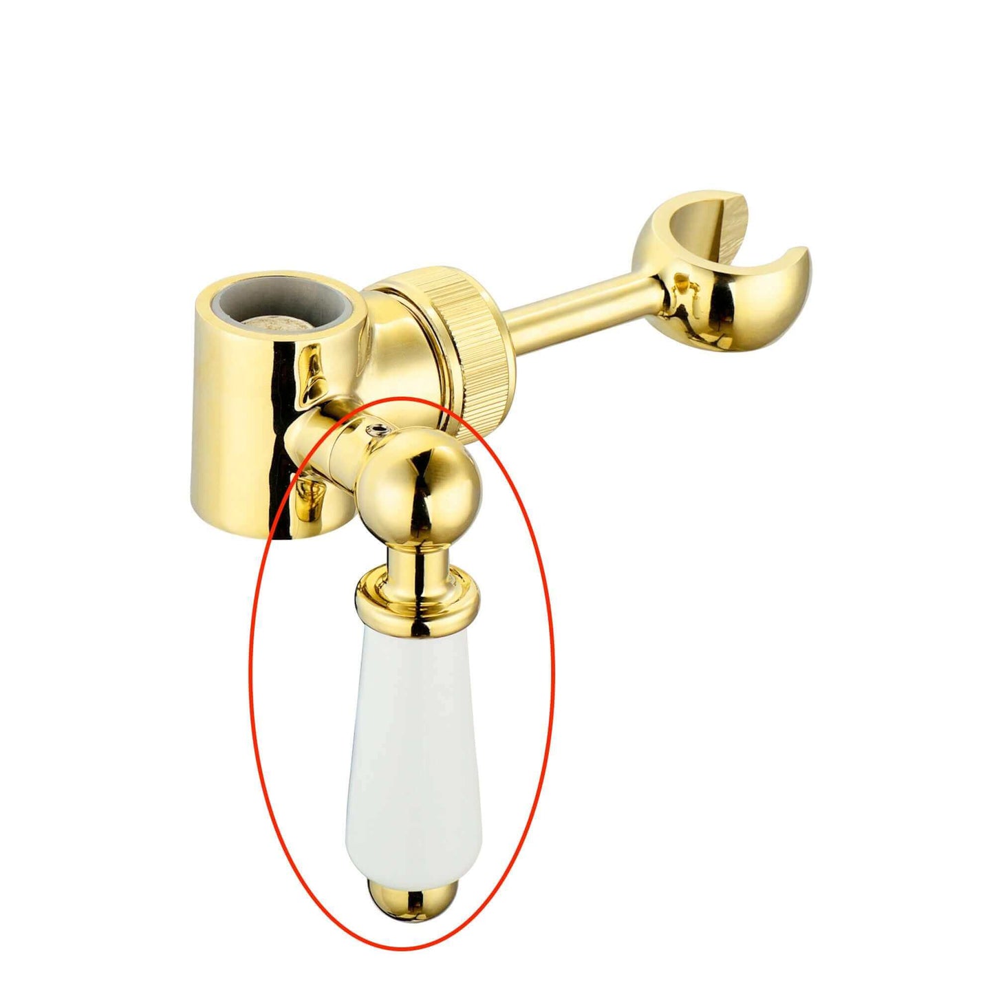 Buy Replacement white ceramic lever with housing and grubscrew for B09 - gold online UK