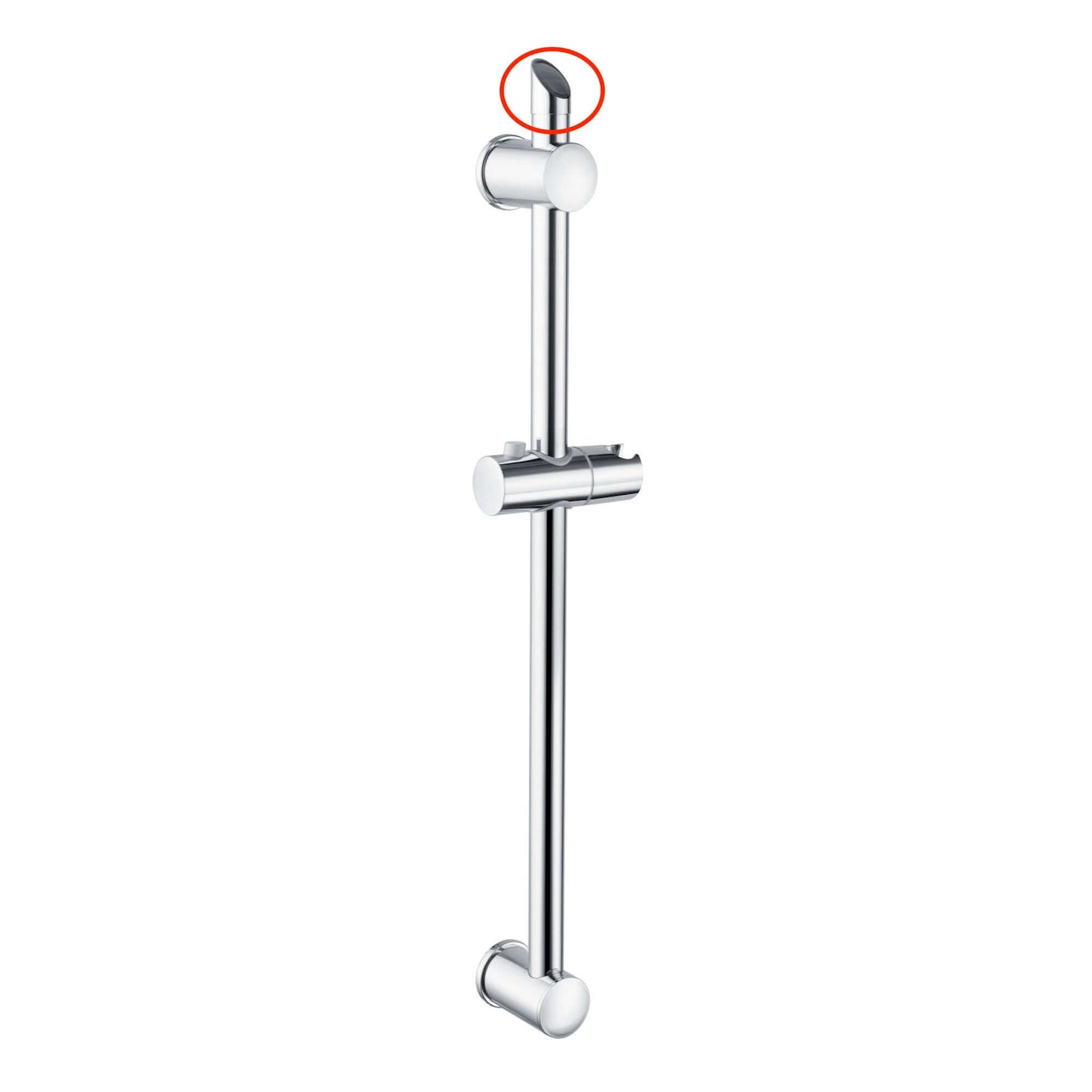 Buy Slanted top shower riser rail end S08 - chrome online UK