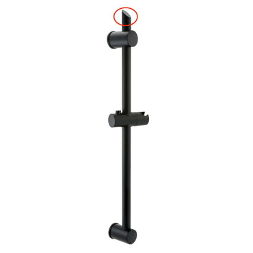 Buy Slanted top shower riser rail end S30 - black online UK