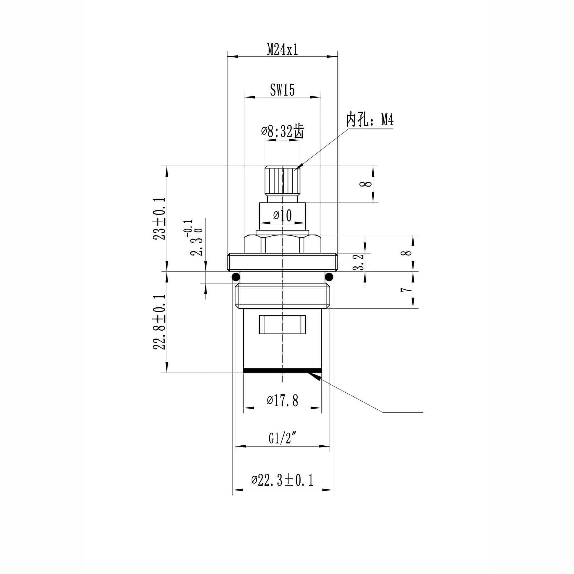 Buy Ceramic disc brass valve 1/2", quarter turn - Astbury, Brompton - COLD Online UK | HOUSE OF ENKI