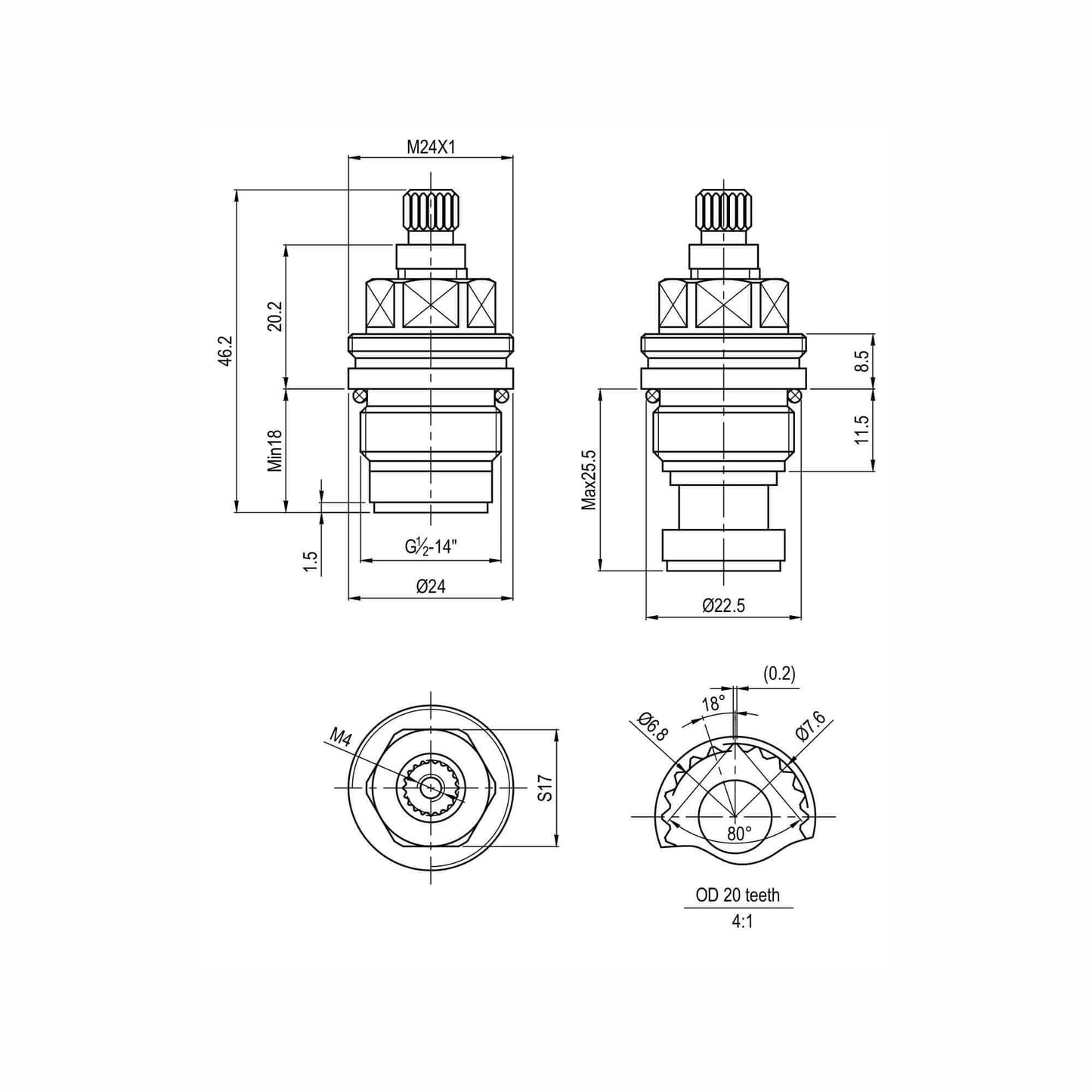 Buy Compression brass valve 1/2" - Richmond Online UK | HOUSE OF ENKI