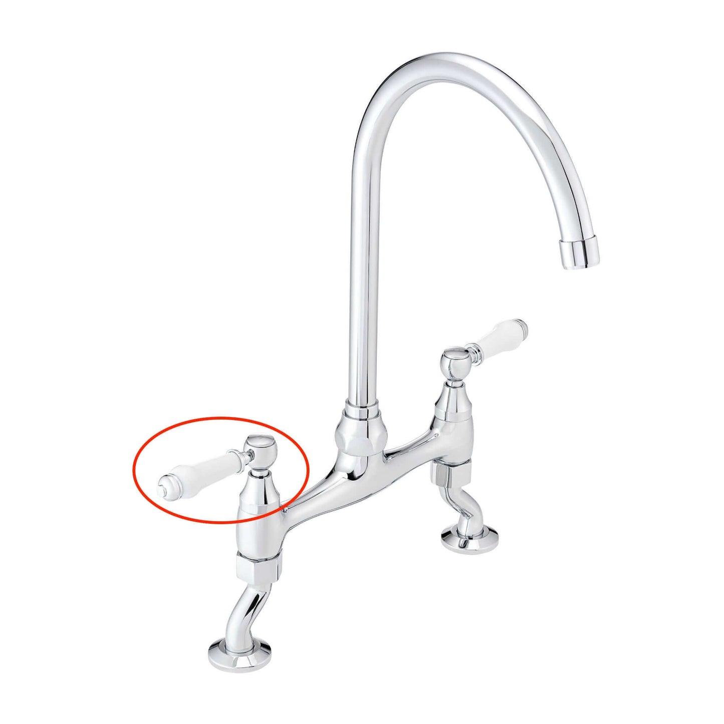Buy Single handle for Astbury, Brompton - HOT - chrome online UK