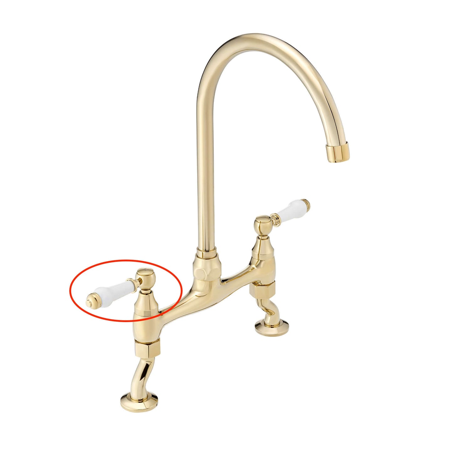 Buy Single handle for Astbury, Brompton - HOT - gold online UK
