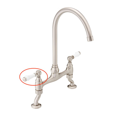 Buy Single handle for Astbury, Brompton - (no indicator) - brushed nickel Online UK | HOUSE OF ENKI