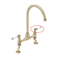 Single handle for Astbury, Brompton - HOT - antique brass