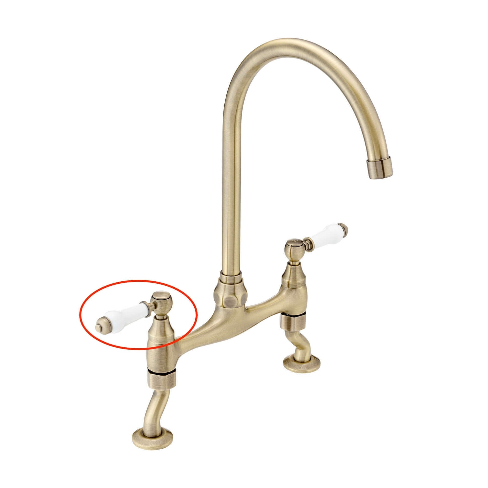 Buy Single handle for Astbury, Brompton - COLD - antique brass Online UK | HOUSE OF ENKI