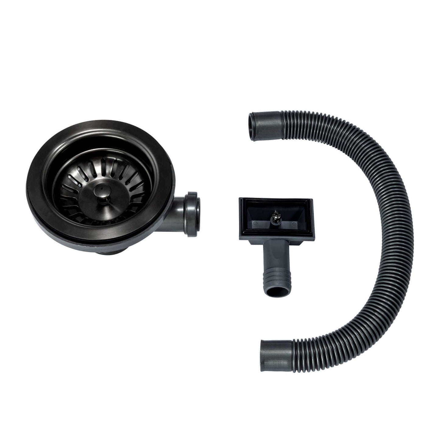 Buy Axia 500mm x 430mm 1.0 bowl undermount or topmount kitchen sink with overflow - gunmetal grey stainless steel Online UK | HOUSE OF ENKI