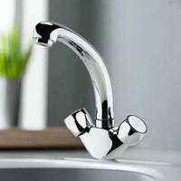 Buy Richmond dual flow kitchen sink tap twin round knobs - chrome Online UK | HOUSE OF ENKI