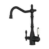 Aylesbury traditional 3 way kitchen sink filter mixer tap - black