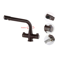 Buy Alpha dual flow kitchen sink tap twin lever - brown Online UK | HOUSE OF ENKI