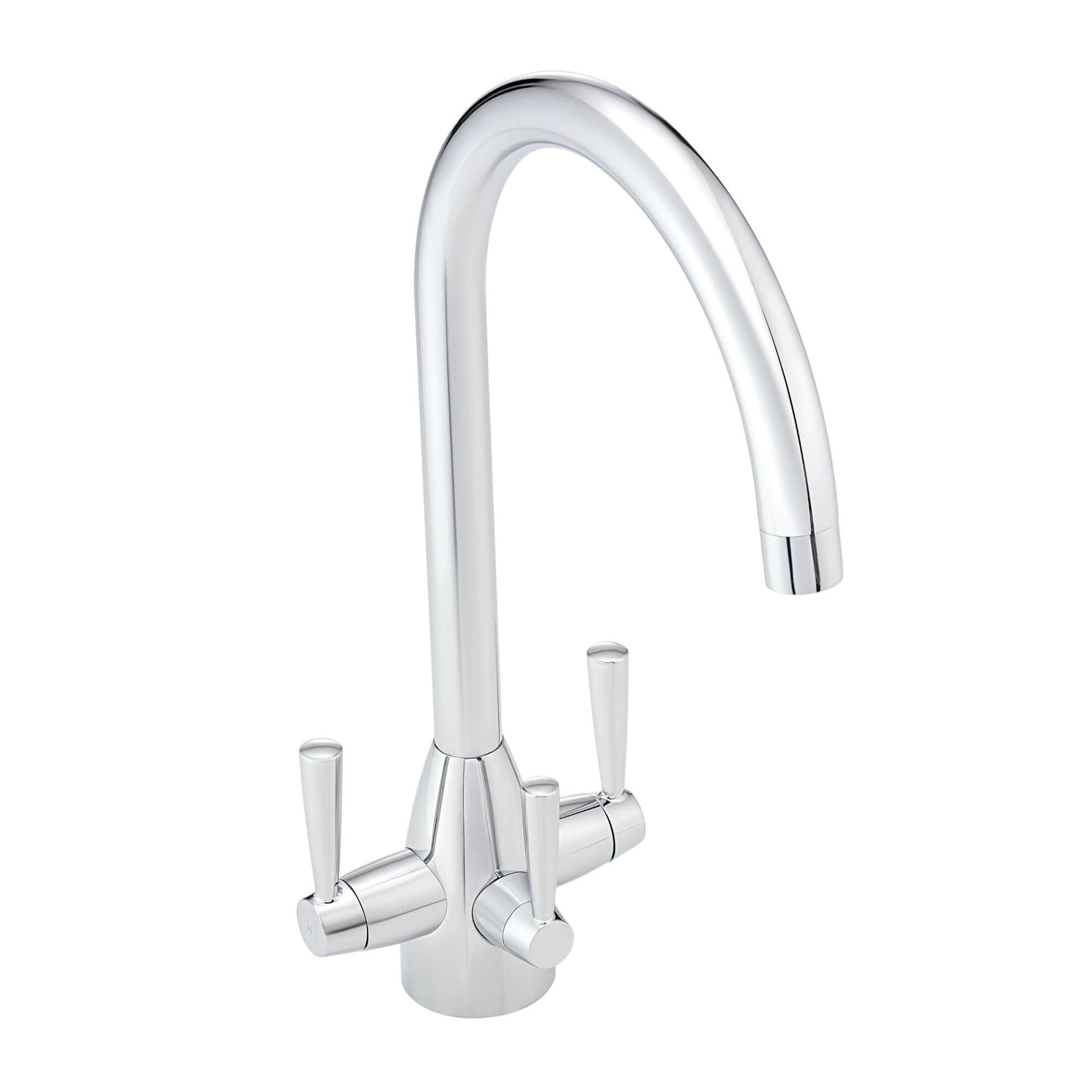 Buy Icon modern filter tap with twin levers - chrome Online UK | HOUSE OF ENKI