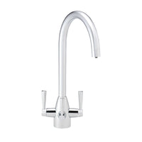 Buy Icon modern filter tap with twin levers - chrome Online UK | HOUSE OF ENKI