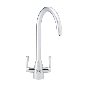 Buy Icon modern filter tap with twin levers - chrome Online UK | HOUSE OF ENKI