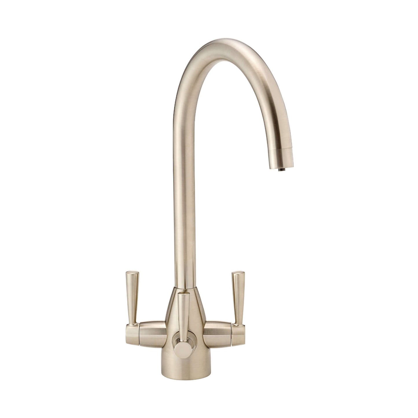 Buy Icon modern filter tap with twin levers - brushed nickel Online UK | HOUSE OF ENKI