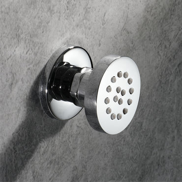 Round shower body jet - chrome