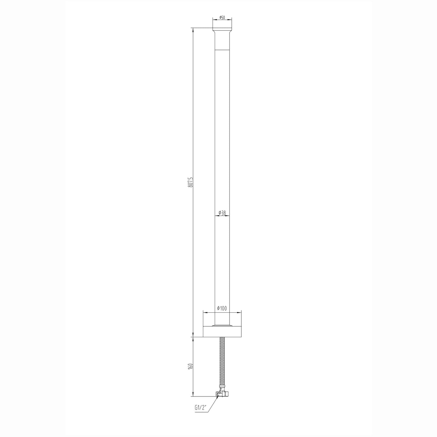 Buy Bath mixer tap standpipes - chrome Online UK | HOUSE OF ENKI
