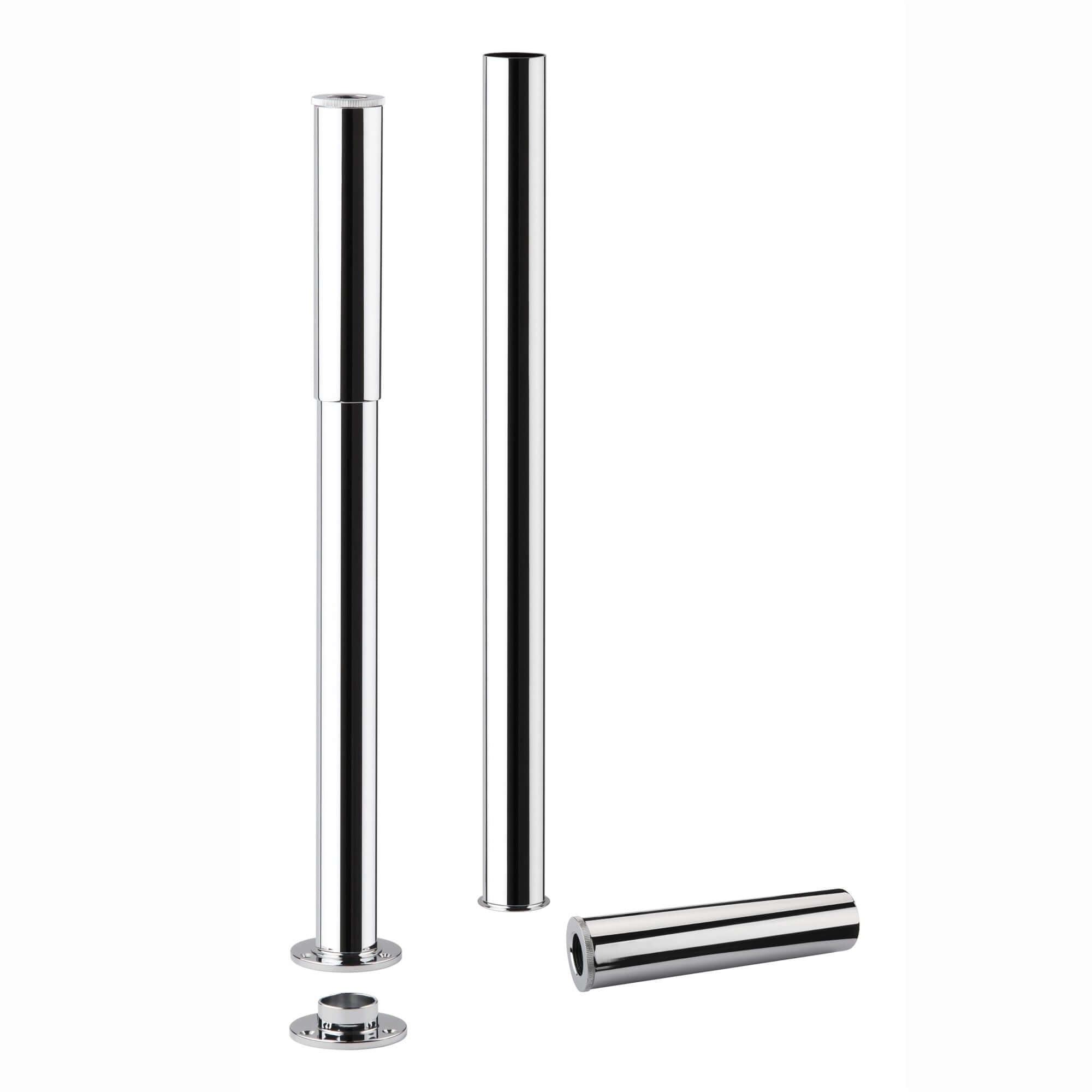 Traditional adjustable shrouds for roll top baths - chrome