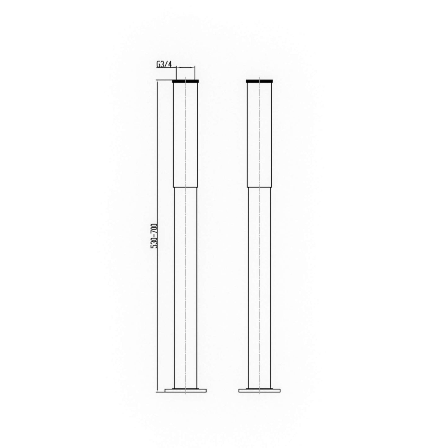 Buy Traditional standpipes with adjustable shrouds for roll top baths (conceals water supply pipes) - gold online UK
