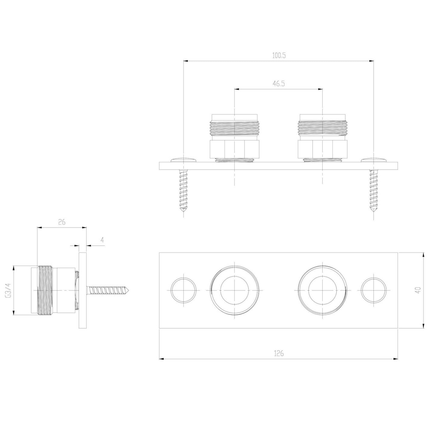 Buy Easy fix wall plate for exposed mini thermostatic shower valves - chrome Online UK | HOUSE OF ENKI