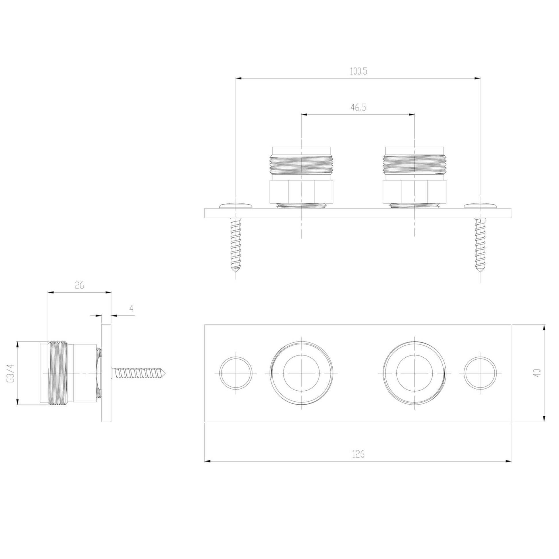 Buy Easy fix wall plate for exposed mini thermostatic shower valves - brushed brass Online UK | HOUSE OF ENKI