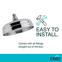 Buy Chrome Traditional shower head apron rose brass 200mm Online UK | HOUSE OF ENKI