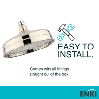 Buy Traditional shower head apron rose brass 200mm - gold Online UK | HOUSE OF ENKI