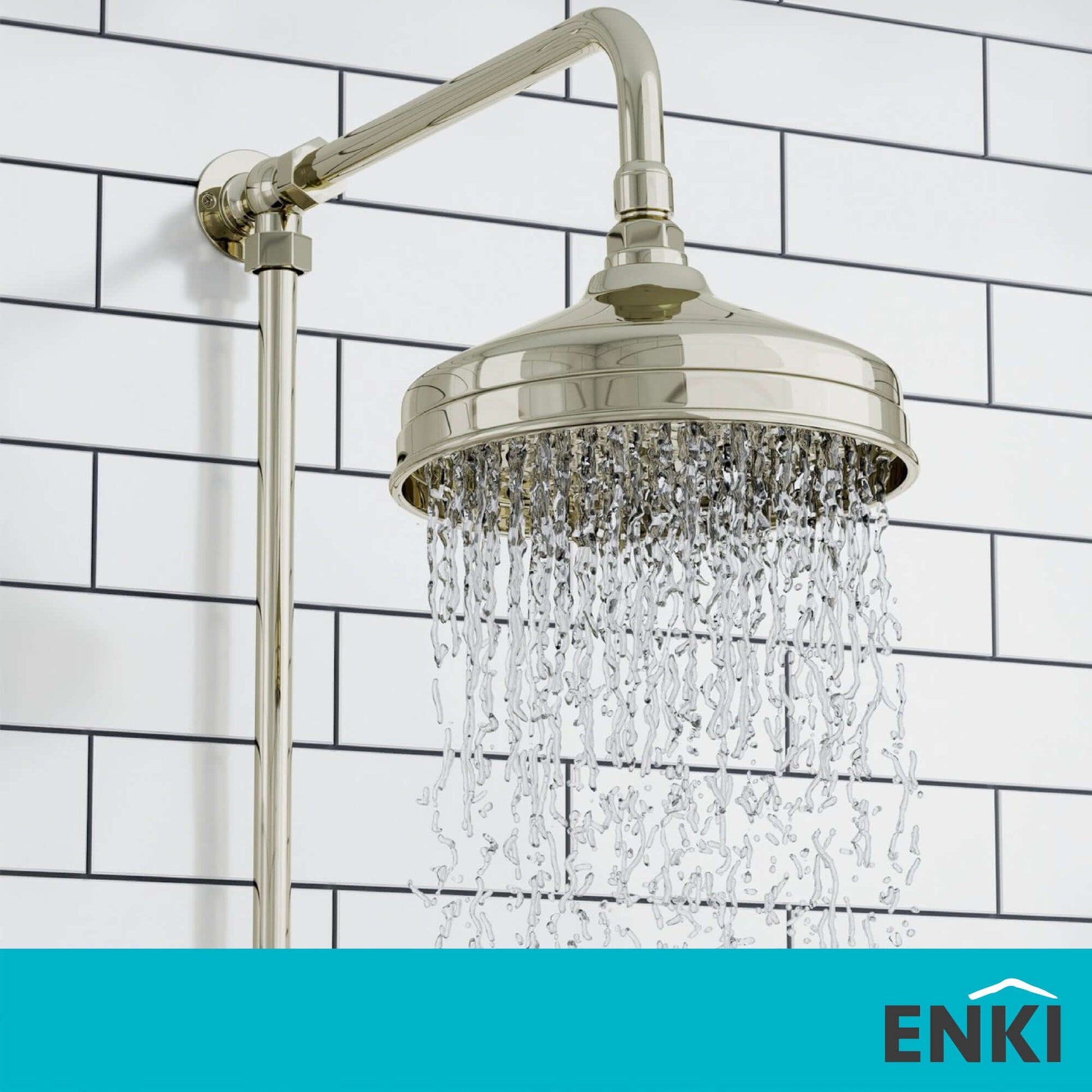 Buy Traditional shower head apron rose brass 200mm - gold Online UK | HOUSE OF ENKI