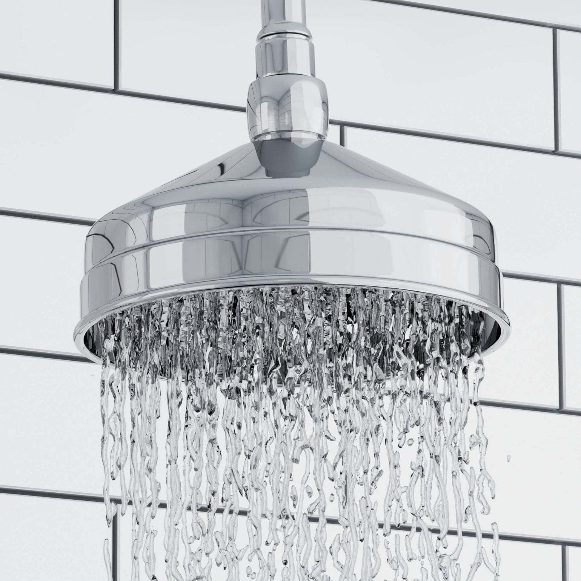 Buy Chrome Traditional shower head apron rose brass 150mm Online UK | HOUSE OF ENKI