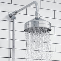 Traditional shower head apron rose brass 6" - chrome