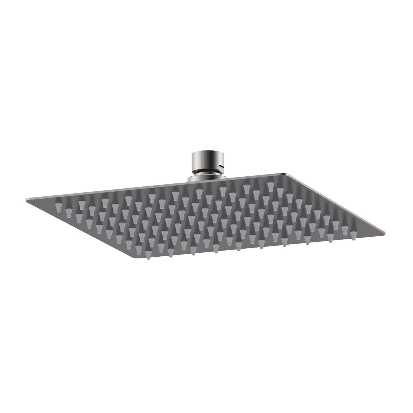 Buy Square ultra slim shower head stainless steel 200mm - gunmetal grey Online UK | HOUSE OF ENKI