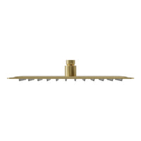Square ultra slim shower head stainless steel 300mm - brushed brass